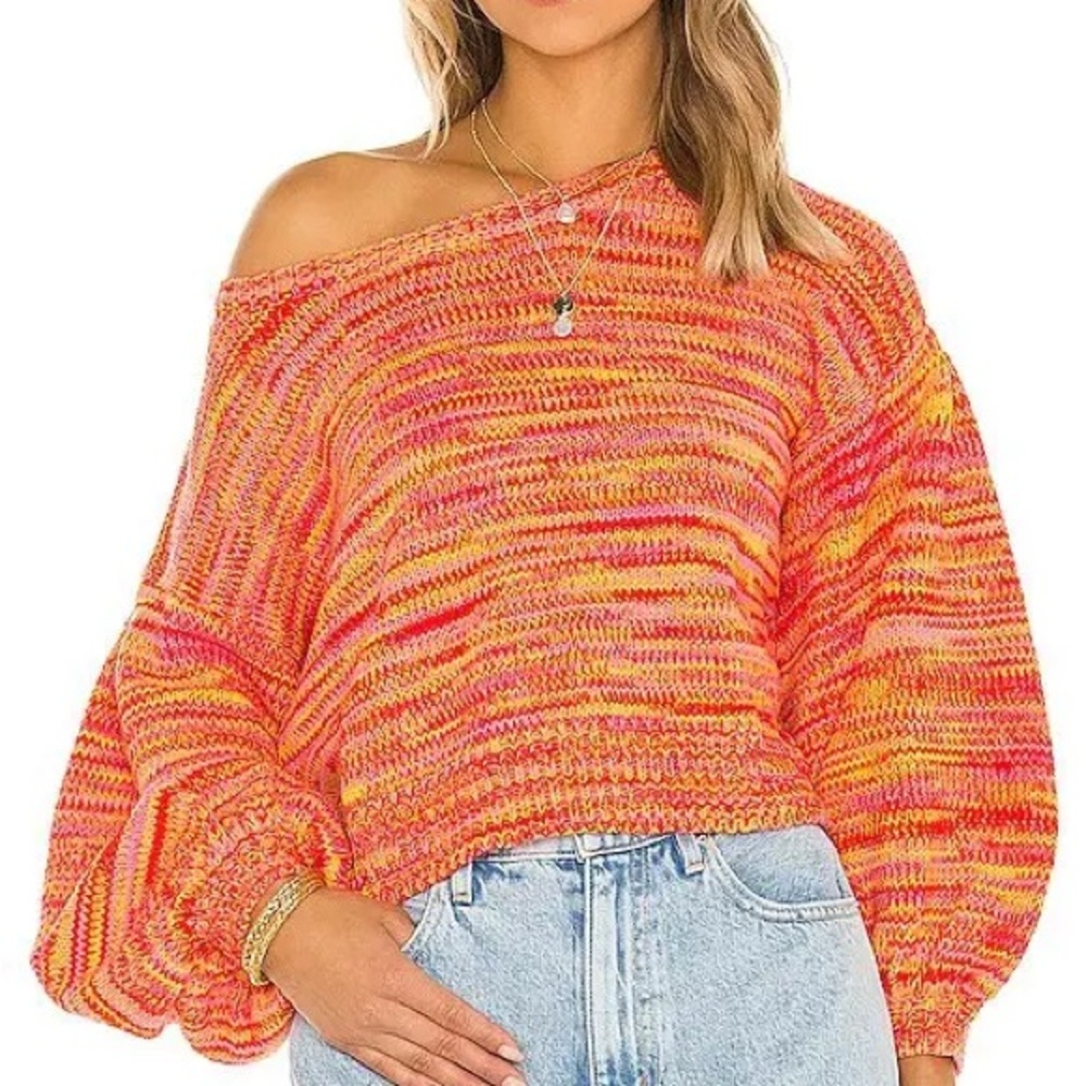 Jen's Pirate Booty Vibrant Off-Shoulder Sweater